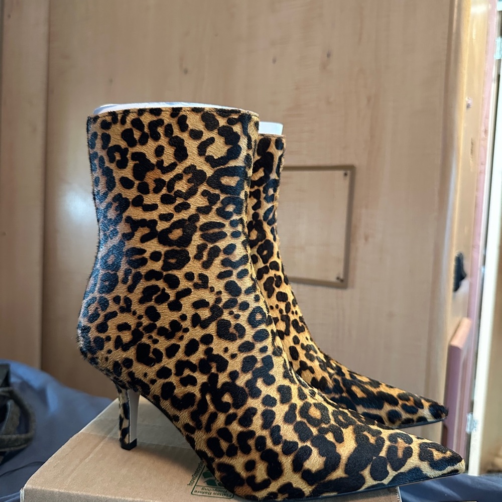 Steve Madden Leopard Print Heeled Boots